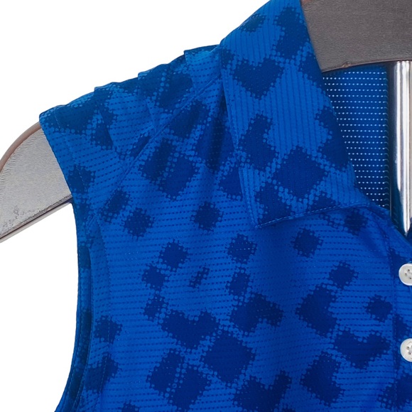 Blue NIKE GOLF Dri-Fit Sleeveless Collared Golf Shirt - Women’s M - Picture 4 of 12